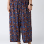 Fast Wear Navy Printed Ethnic Pants