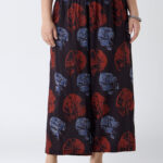 Fast Wear Black Leaf Design Ethnic Pants