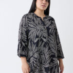 Fast Wear Black Bandhani Leaf Design Tunic