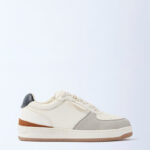 Fast Wear Cream Perforated Suede Sneakers