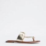 Fast Wear Gold Braided Kolhapuri Sandals