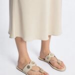 Fast Wear Ivory Braided Kolhapuri Sandals