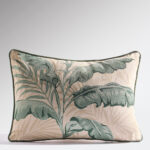 Fast Wear Sage Leaf Embroidered Cushion Cover