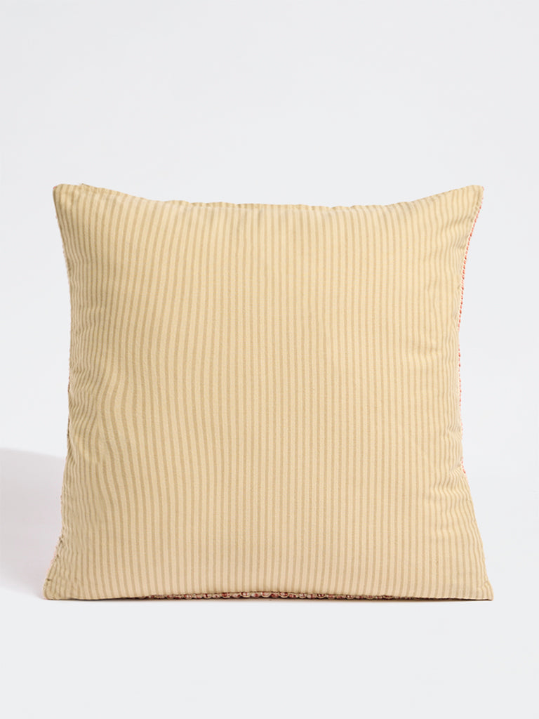 Fast Wear Yellow Striped Cushion Cover