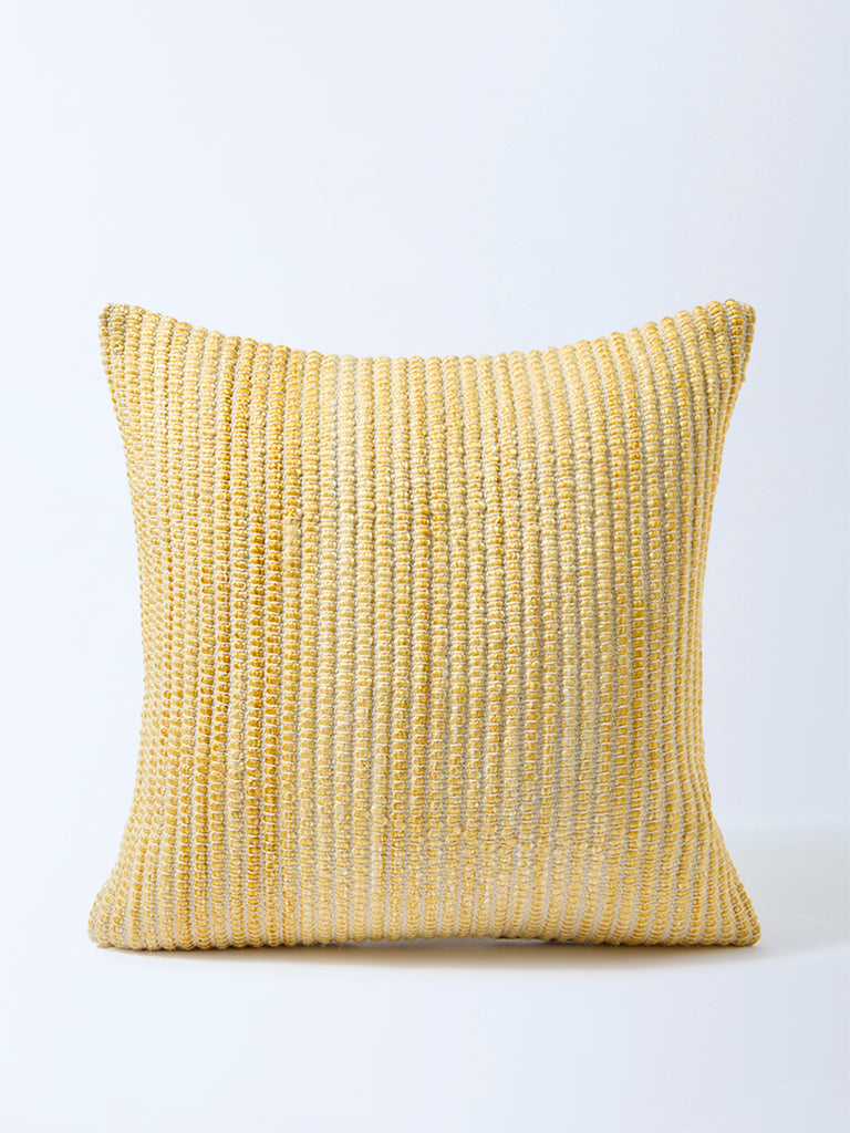Fast Wear Yellow Striped Cushion Cover