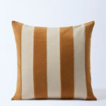 Fast Wear Brown Stripe Printed Cushion Cover