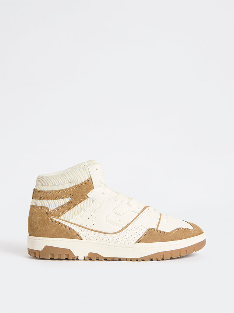 Fast Wear Taupe High-Top Suede Sneakers