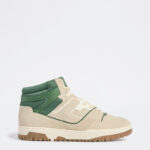 Fast Wear Beige Perforated High-Top Sneakers