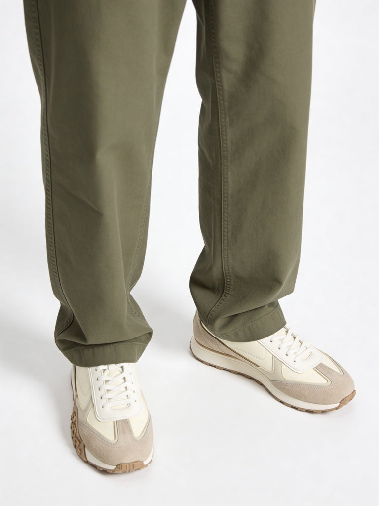 Fast Wear Beige Lace-Up Suede Sneakers