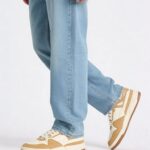Fast Wear Beige Perforated Lace-Up Suede Sneakers