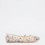 Fast Wear Multicolour Floral Embroidered Mary Jane Shoes