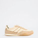Fast Wear Beige Suede Lace-Up Sneakers