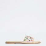 Fast Wear Ivory Floral Detailed Slides