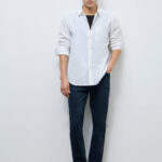 Fast Wear Dark Blue Slim-Fit Mid-Rise Jeans