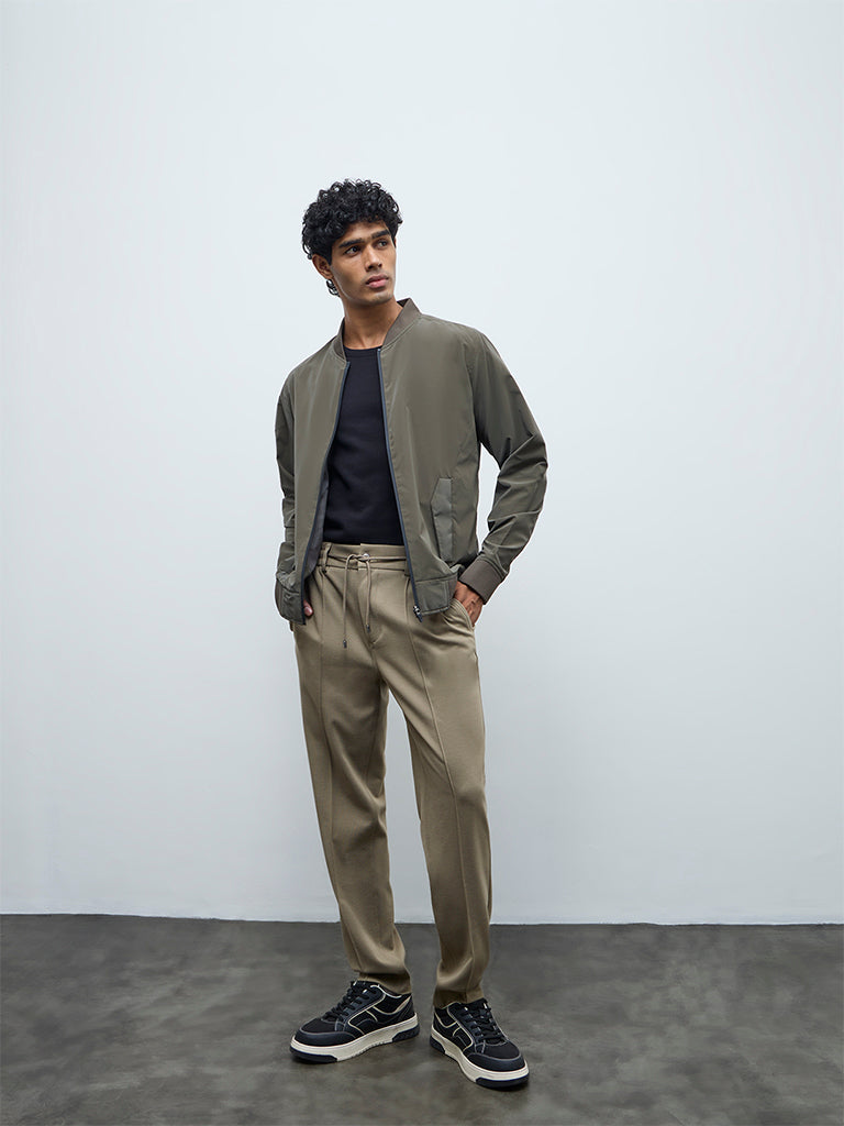 Fast Wear Taupe Pipeline-DFast Wearil Relaxed-Fit Mid-Rise Pants