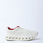 Fast Wear White Knit-Textured Jogger Shoes