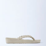 Fast Wear Ivory Braided Comfort Flip-Flops