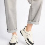 Fast Wear White Mesh-Detailed Lace-Up Sneakers