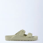 Fast Wear Green Dual-Buckled Slip-On Sandals