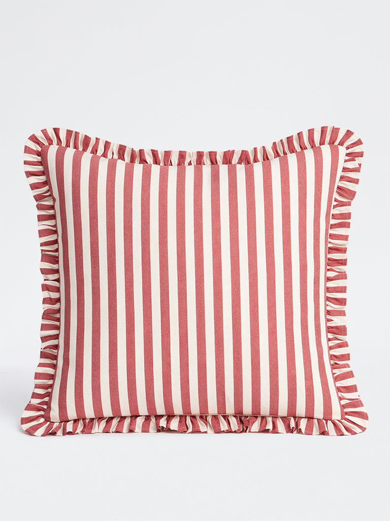 Fast Wear Pink Stripe Pattern Cushion Cover