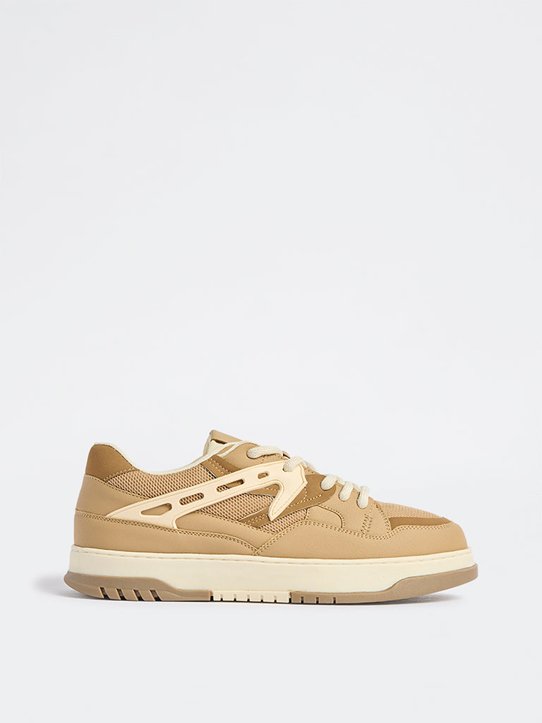 Fast Wear Brown Mesh-DFast Weariled Lace-Up Sneakers