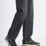 Fast Wear Black Textured Lace-Up Sneakers