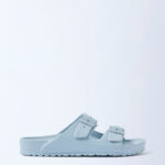 Fast Wear Blue Dual-Buckled Slip-On Sandals