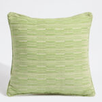 Fast Wear Green Stripe-Textured Cushion Cover
