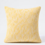 Fast Wear Yellow Woven Textured Cusion Cover