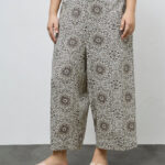 Fast Wear Taupe Floral Design Pants