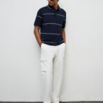 Fast Wear Off-White Relaxed-Fit Mid-Rise Cotton Cargo Pants