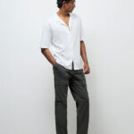 Fast Wear Dark Teal Relaxed Fit Mid-Rise Cotton-Blend Pants