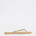 Fast Wear Taupe Textured Embellished Slides