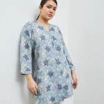 Fast Wear Blue Printed Tunic