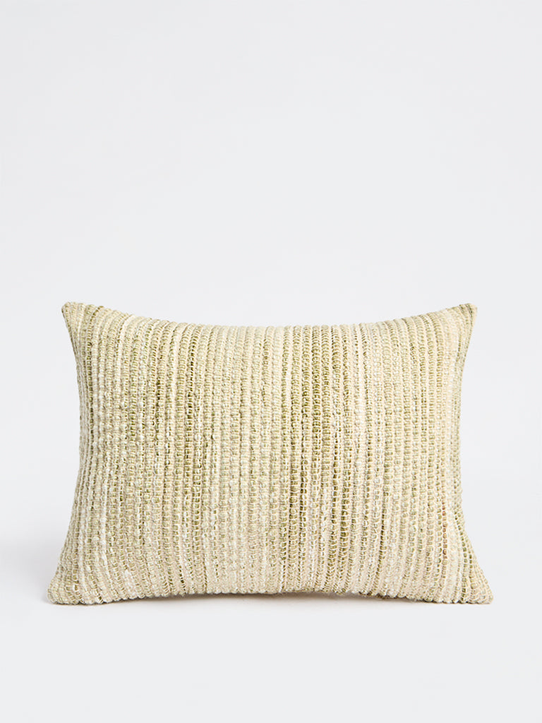 Fast Wear Green Textured Cushion Cover