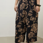 Fast Wear Black Floral Pattern Palazzos