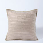 Fast Wear Beige Dori Embroidered Cushion Cover
