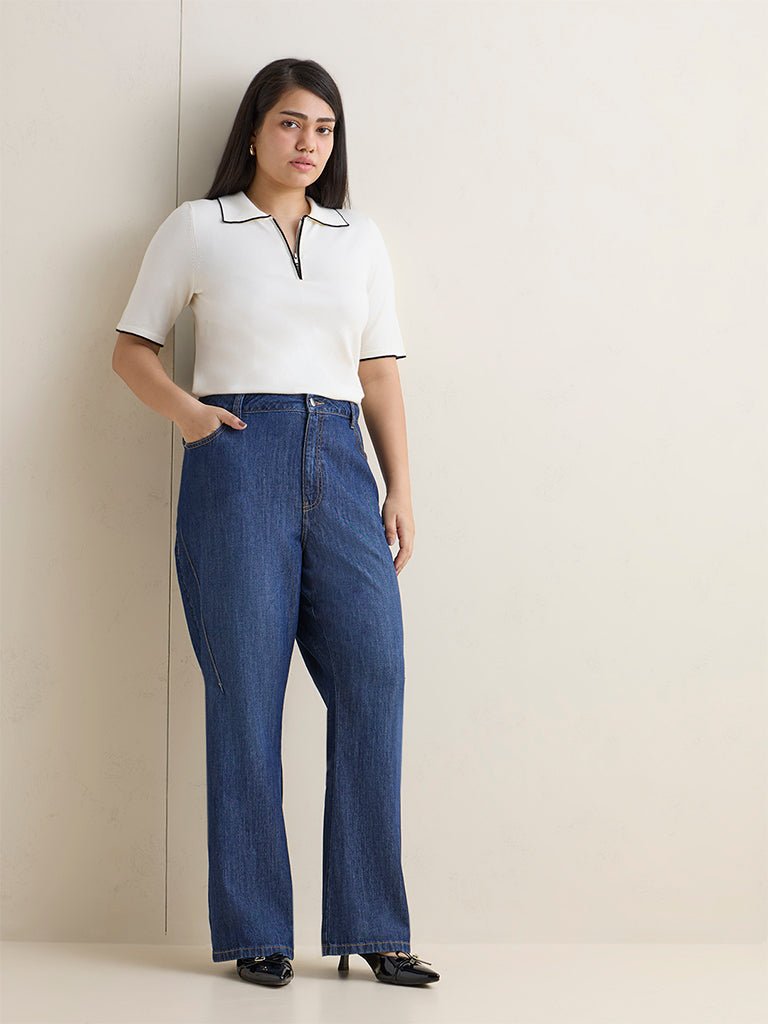 Fast Wear Navy High-Rise Jeans