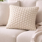 Fast Wear Beige Popcorn Textured Cushion Cover