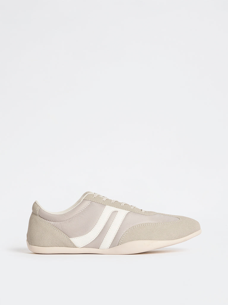 Fast Wear Grey Suede Lace-Up Sneakers