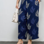 Fast Wear Indigo Foliage Printed Ethnic Pants