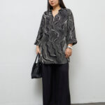 Fast Wear Black Printed Tunic