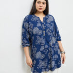 Fast Wear Indigo Floral Printed Tunic