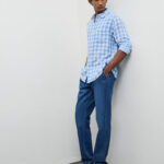 Fast Wear Blue Relaxed-Fit Mid-Rise Jeans