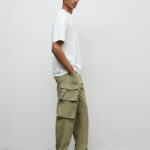 Fast Wear Olive Relaxed-Fit Mid-Rise Cargo Pants