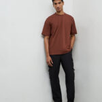 Fast Wear Black Relaxed-Fit Mid-Rise Cargo Pants