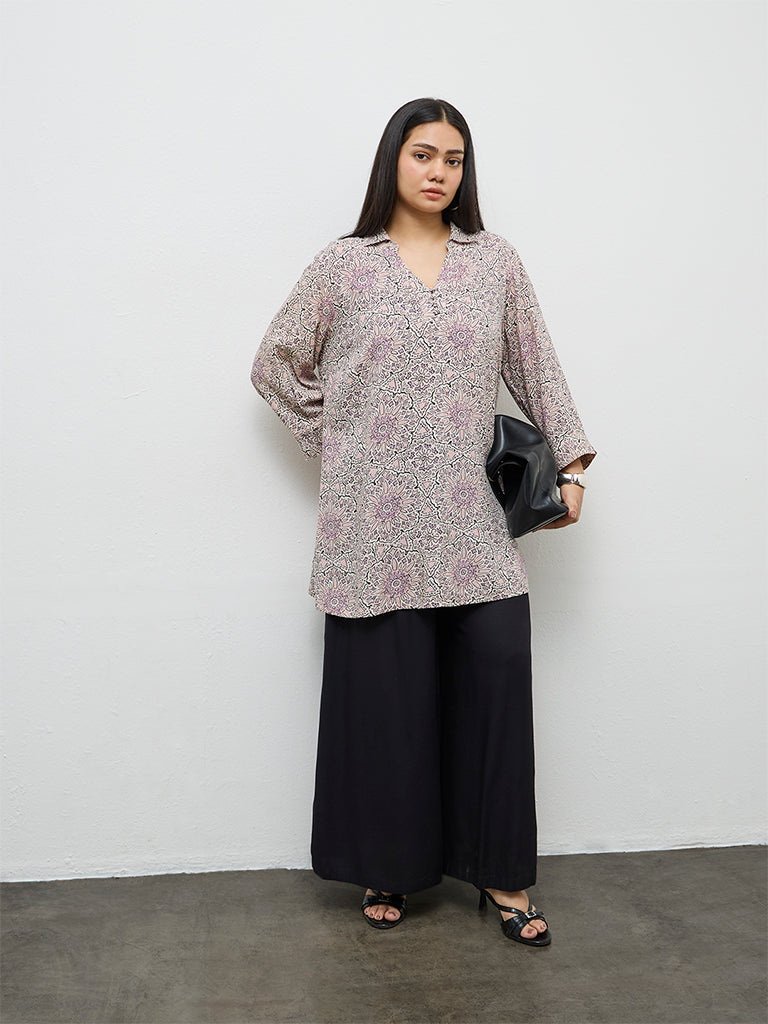 Fast Wear Pink Printed Tunic