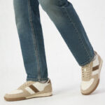 Fast Wear Beige Stripe-DFast Weariled Lace-Up Sneakers