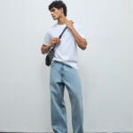 Fast Wear Blue Relaxed-Fit Mid-Rise Jeans