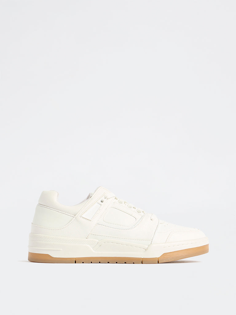 Fast Wear White Perforated Lace-Up Sneakers